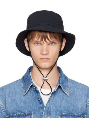 Bottega Veneta Black Tech Nylon Bucket Hat