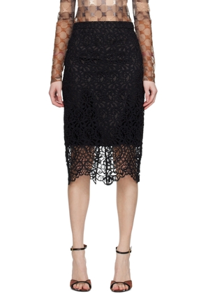 Burberry Black Pencil Midi Skirt