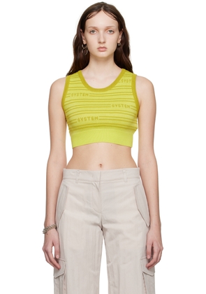 System Green Cropped Tank Top