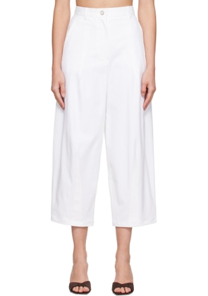Max Mara White Mina Trousers