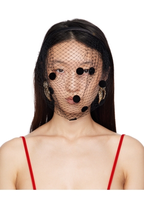 Valentino Garavani Black Fishnet Headband