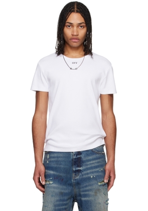 Off-White White Off Stamp Rib Shaped T-shirt