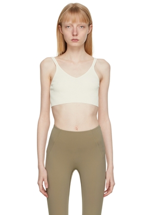 VAARA Off-White Technical Knit Crop Bra