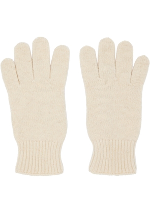 Baserange Off-White Ribbed Gloves
