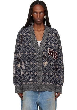 Wales Bonner Gray 'The Sibling' Cardigan