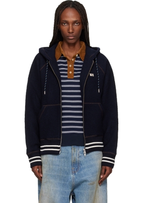 Wales Bonner Navy 'The October' Hoodie