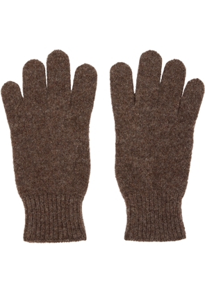 Baserange Brown Ribbed Gloves