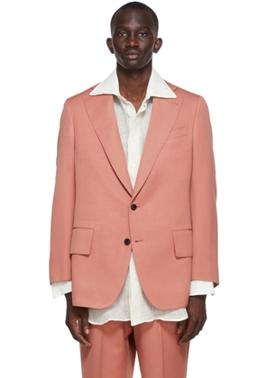 Factor's SSENSE Exclusive Red Gabardine Single Breasted Jacket