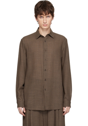 SOSHIOTSUKI Brown Manica Camicia Dress Shirt