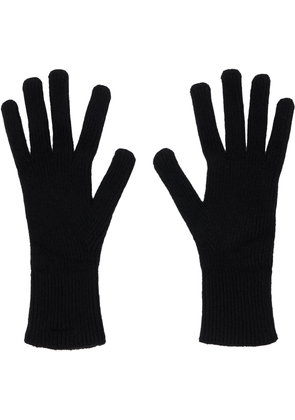 Baserange Black Ribbed Gloves