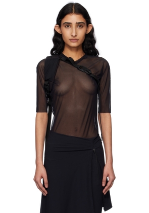 JOHANNA PARV Black Mesh T-shirt