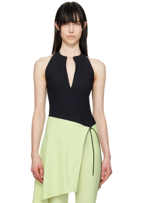 JOHANNA PARV Black Half-Zip Tank Top