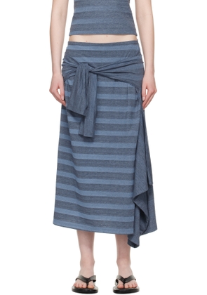OUR LEGACY Blue Sash Midi Skirt