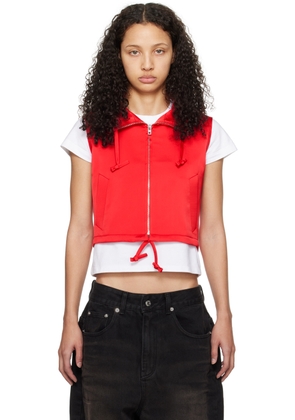 We11done Red Hooded Vest