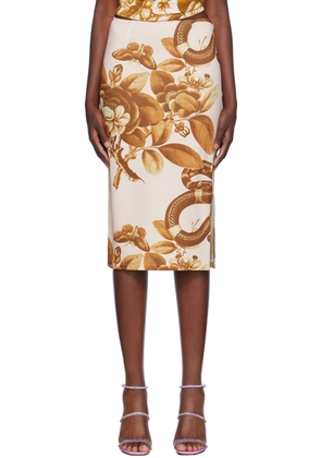 Miaou Pink & Yellow Moni Midi Skirt