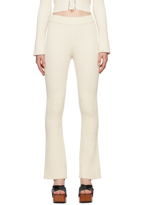 AMI Paris Off-White Rib Lounge Pants