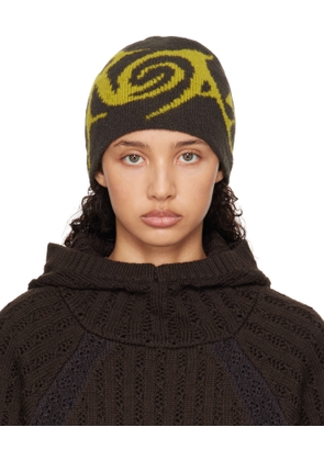 ROA Brown & Yellow Graphic Beanie