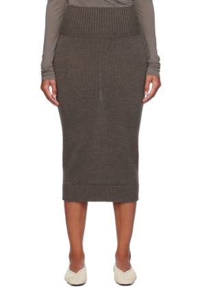 MM by Max Mara Brown Melk Midi Skirt