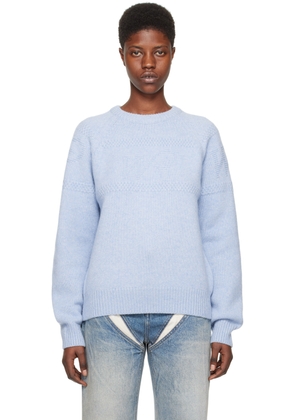 We11done Blue Jacquard Sweater
