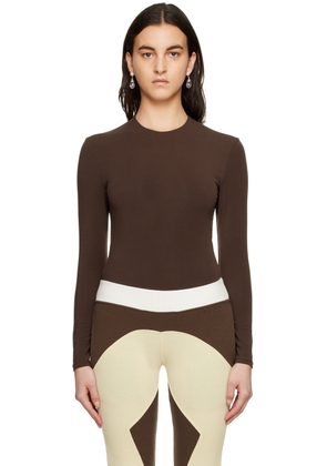 Paris Georgia Brown Backless Bodysuit