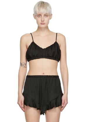 determ; Black Rayon Bra