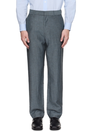 rag & bone Blue Evan Wool-Blend Trousers