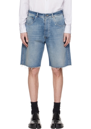 Maison Margiela Blue Cut-Off Denim Shorts
