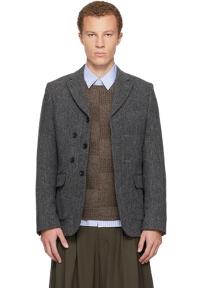 Comme des Garçons Homme Deux Gray Tweed Herringbone Blazer