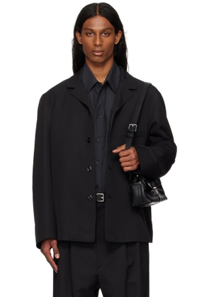 LEMAIRE Black Tailored Shirt Jacket