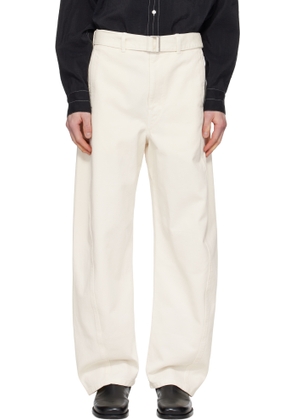 LEMAIRE Off-White Twisted Belted Jeans
