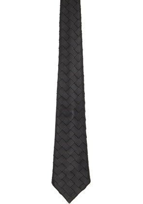 Bottega Veneta Brown Intrecciato Leather Tie