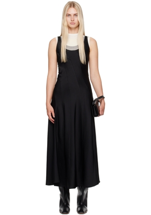 Jil Sander Black Scoop Neck Midi Dress