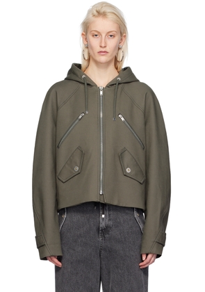 Dion Lee Khaki Zip-Up Jacket