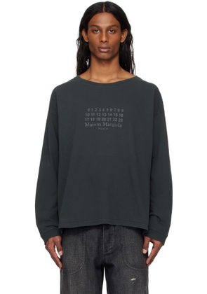 Maison Margiela Black Printed Logo T-shirt