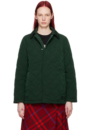Burberry Green Quilted Coat