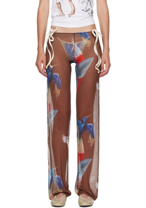 Juliet Johnstone Brown Mesh Lounge Pants