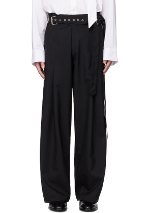 a.v. vattev Black Gurkha Pleated Trousers