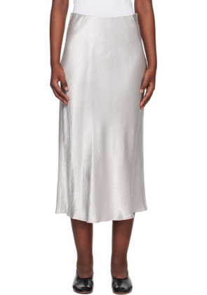 MM by Max Mara Silver Alessio Midi Skirt
