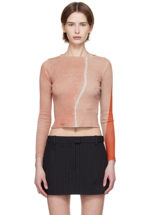 Eckhaus Latta Orange Lapped Baby Crewneck T-shirt