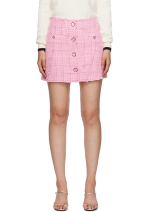 GCDS Pink Raw Edge Miniskirt