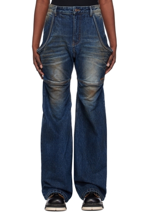 We11done Blue Wire Jeans