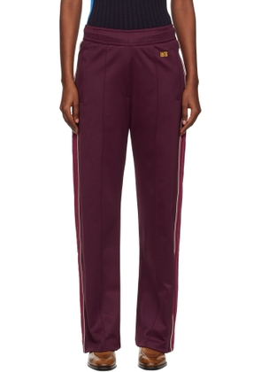 Wales Bonner Burgundy 'The Mantra' Track Pants