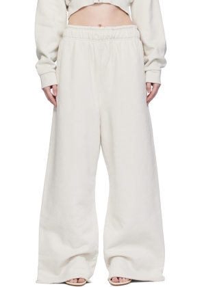 Entire Studios Off-White Full Sweatpants