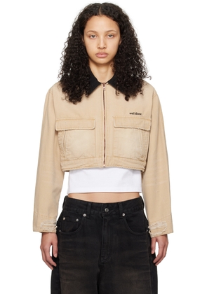 We11done Beige Distressed Jacket