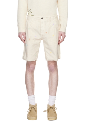 PRESIDENT's Off-White Floral Shorts