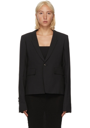 Rick Owens Black Wool Soft Blazer