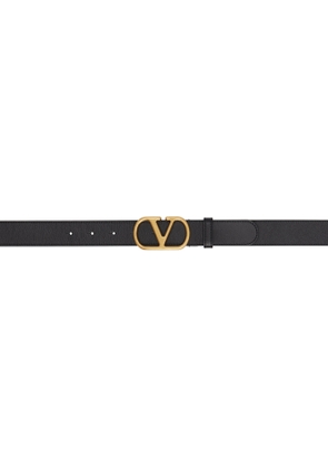 Valentino Garavani Black VLogo Signature Belt