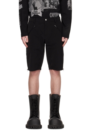We11done Black Biker Shorts