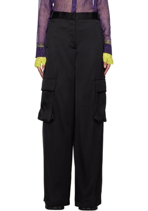 Versace Black Cargo Pocket Trousers