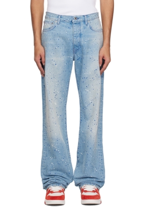 Off-White Blue Paint Splatter Jeans